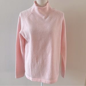 NWT Orwwy Pink Plain Long Sleeve Mock Neck Sweater